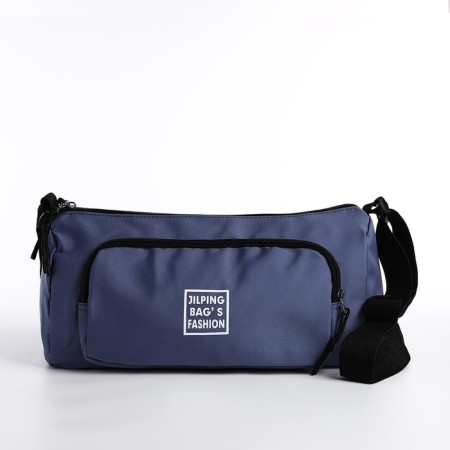 Youth bag with a zipper, blue color-1