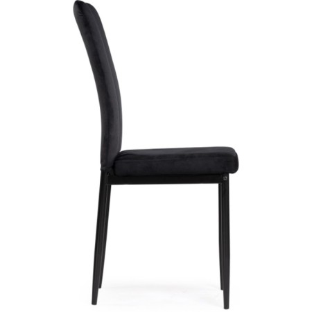 Stool on the metal frame Rek Metal/velor, black/black 42x54x94 cm-2