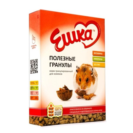 Granular feed "Eshka" for hamsters, useful granules, 400 g