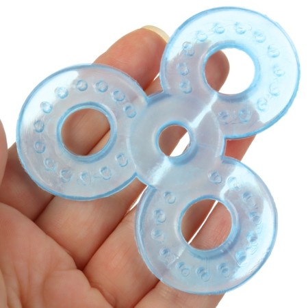 A set of silicone teeters "My Bunny", with a rattle, 3 pcs, in the case, Kroshka I-16