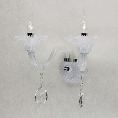 Bra “Irida”, 2x60W E14, white 19x29.5x35.5 cm-2