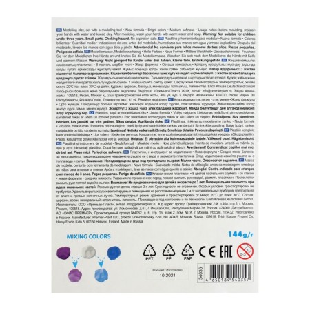 Plasticine 8 colors 144 g, Erichkrause Sorbet Pastel, pastel palette, stack as a gift-3
