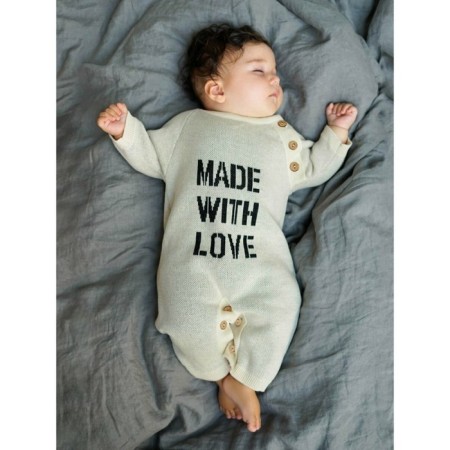 Knitted Knitted Children's Pure Love Made, height 62 cm, milk color