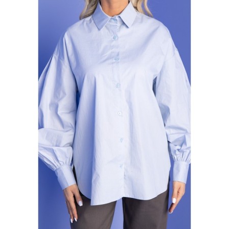Female shirt, size 44, blue color-4
