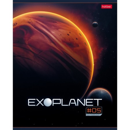 Notebook of 80 sheets in a cage, exoplanet, cover coated cardboard, glossy lamination, mix-5