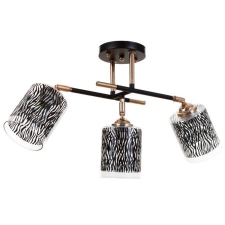 Roberta chandelier 3he27 40W black and gold 52x26x27 cm Bayerlux
