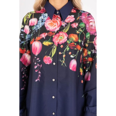 Female blouse, size 46, blue color-3