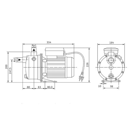 Surface pump Wilo Jet Wj 202 x EM-3