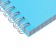 Notebook A5-80 sheets in a cage, on a crest, a plastic cover, a removable ruler made of transparent plastic, blue