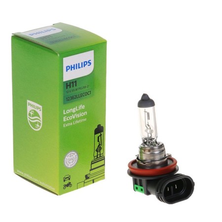 Car lamp Philips, Longlife Ecovision, H11, 12 V, 55 W, PGJ19-2