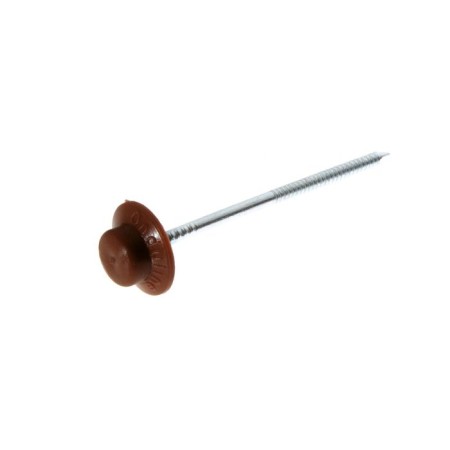 Nails with a closing hat, brown