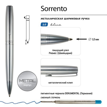 Switching handle, 1.0 mm, BrunovisConti sorrento, blue rod, metal case silver-4