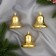 Jewelry decoration "Pattern bell" (set 3 pcs) 4.5x5 cm golden
