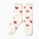 Women's socks, white color/hearts, size 36-40