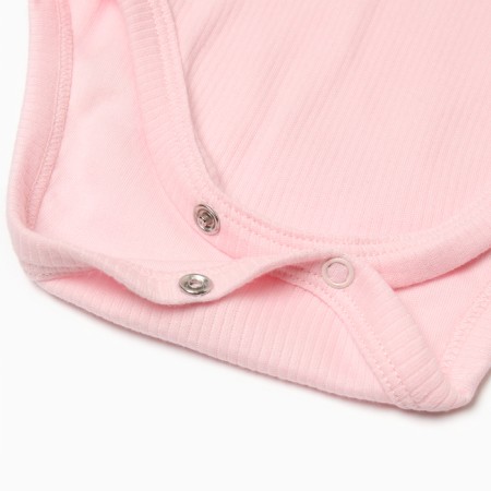 Body baby with long sleeve, pink color, height 74-3