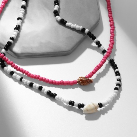 Choker "Aqua" with shells, color, 34 cm
