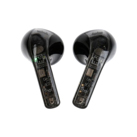Wireless headphones YX11, TWS, inserts, BT 5.3. 28/200 mAh, noise -hand, transparent, black-5