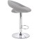 Baric stool OAZIS Metal/velor, chrome/gray 51x50x77 cm