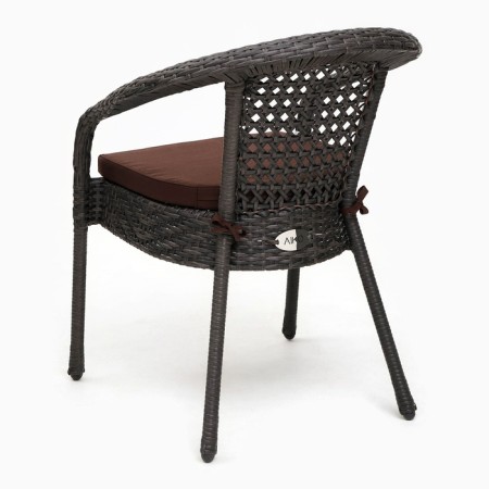 Sadovaya chair of artificial rattan 60x70x80cm wenge with a pillow-4