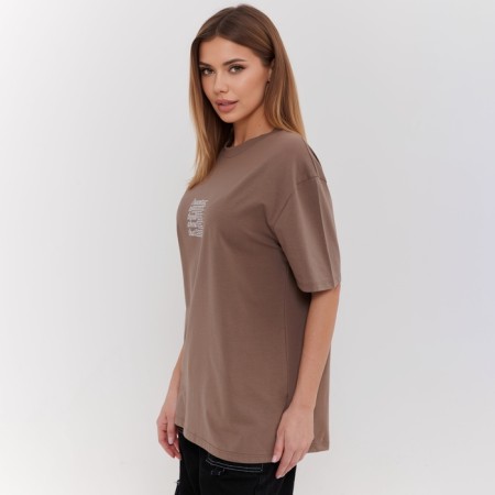 T-shirt female, light brown, size One size (42-46)-1