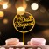 Topper "Happy Birthday", circle, with rhinestones, color gold