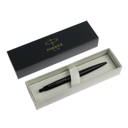Ballpoint Parker Jotter XL Monochrome Black BT, stainless steel case, blue ink-3