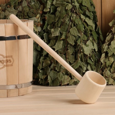 Banch for a bathhouse from linden 0.2l, 41 cm, "Dobroparov"-3