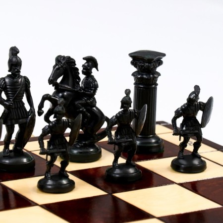 Chess Polish Wooden Madon "Spartan", 49 x 49 cm, King H-10 cm, weighted-5