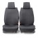 KARCAS CARCHES CAR Performance, 2 pcs, alcantara, black-gray