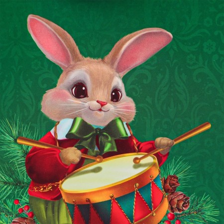 New Year. Gift package "Hare-Baslavr", 11.5 x 14.5 x 6.5 cm.-2