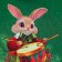 New Year. Gift package "Hare-Baslavr", 11.5 x 14.5 x 6.5 cm.