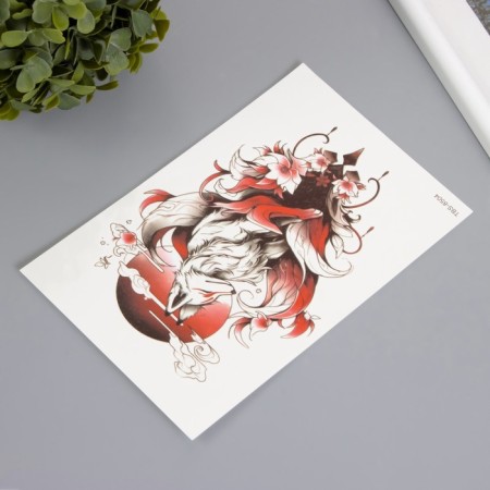 Tattoo on the body color "Flower Flower" 12x19 cm-1