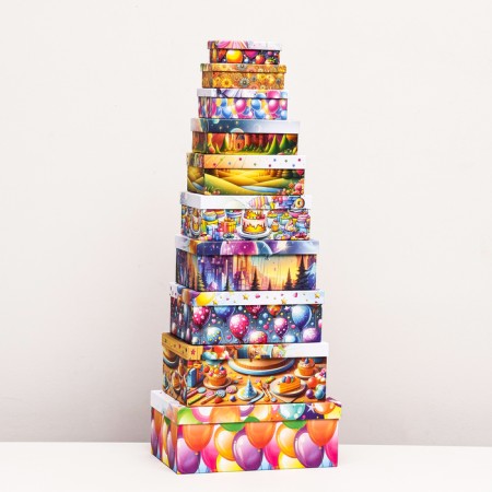 A set of boxes 10 in 1 "Princess" 32.5 x 20 x 12.5 -12 x 7 x 4 cm-2