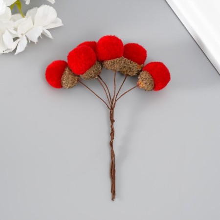 Flowers for decorating "Clatine" red 1 bouquet = 6 branches d = 2 cm 11 cm