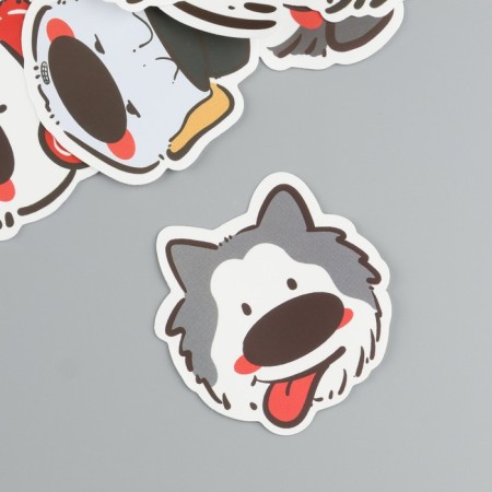 Stickers plastic "Funny pictures" set 60 pcs 10x12 cm-1
