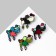 Brooch "Dog" poodle, color mix in ferrous metal (indivisible packing 12 pcs., Price per pcs.)