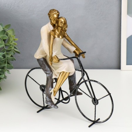 Souvenir Polystone Romance "Lovers - Bicycle Walk" 26.5x12.5x26 cm