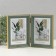 Photo frame plastic in 2 photos 10x15 cm "Golden checks with gold stroke