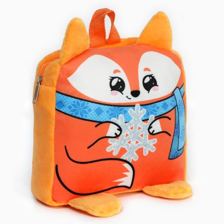 New Year's children's backpack "Fox with Snezhinka" 24x24 cm, for the New Year-7
