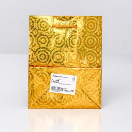 Gift, foil package, "gold" 14 x 11 x 5 cm mix-3