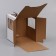 Box for cake 2 windows, with handles, white, 26 x 26 x 30 cm