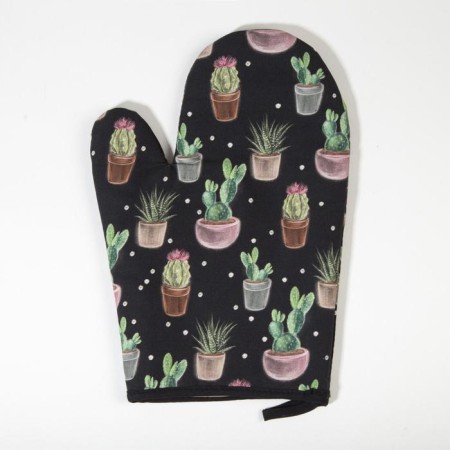 Set of kitchen Ethel "Succulents" mittens-seizure 20x27 cm, take 19x19 cm, 100% cotton-1