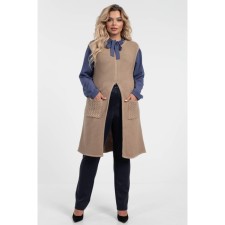 Women's vest, size 54, beige color