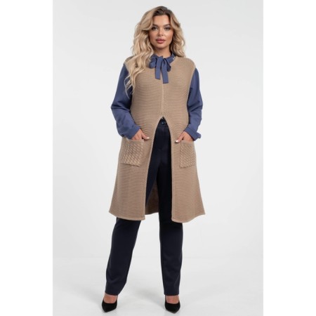Women's vest, size 54, beige color
