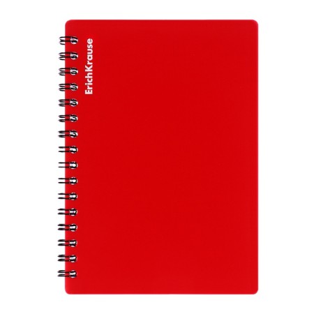 Notebook A6 (120 x 146 mm), 60 sheets in the cage on the crest Erichkrause "Classic", plastic cover, offset unit, white 100%, mix-13