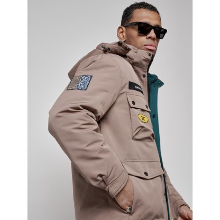 Male Winter jacket, size 54, brown color-4