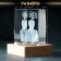 Souvenir glass backlight "rectangle. Thoughtrs" stand wood, USB 7x7x10