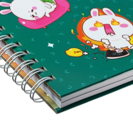 Notebook of 96 A6 sheets on the crest of Meshu "My Cute Day", a solid cover, matte lamination, selective UV-clock-2