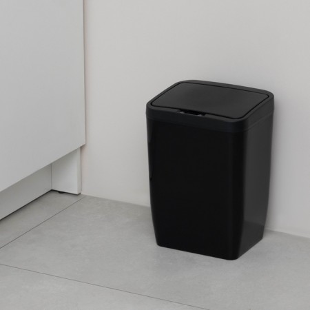 Garbage bucket of sensory shade, 12 l, black color-4