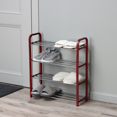Shoe -shoe Dolyana, 4 tiers, 50 × 19 × 59 cm, red color-3
